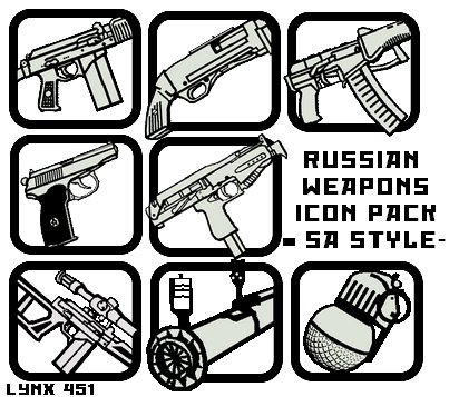 Russian Weapons Icon Pack in SA Style (128x128)