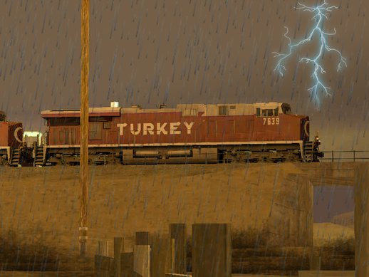 Turkish Freight Train with Reverse Cab 