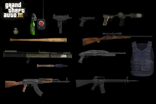 GTA 3 HD Weapons