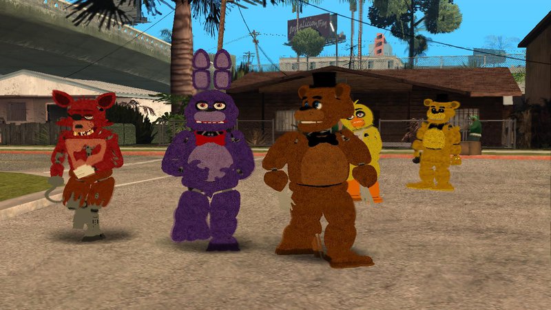 GTA San Andreas Five Nights at Freddys 2 Skin Pack Mod 