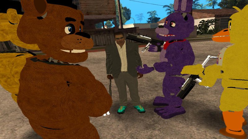 GTA San Andreas Five Nights at Freddy's 4 Ultimate Skin Pack Mod