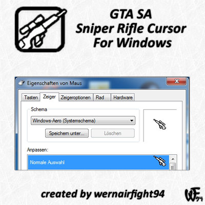 GTA SA Sniper Rifle Cursor For Windows