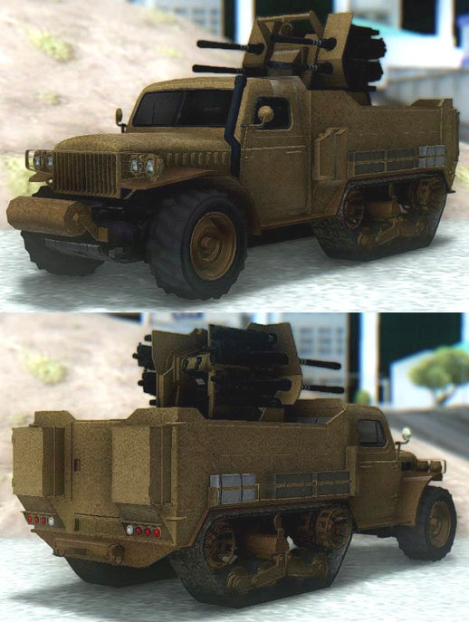 GTA V Bravado Half-Track Quad-Cannon