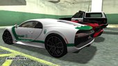 EB Bugatti Chiron Police Dubai paintjob
