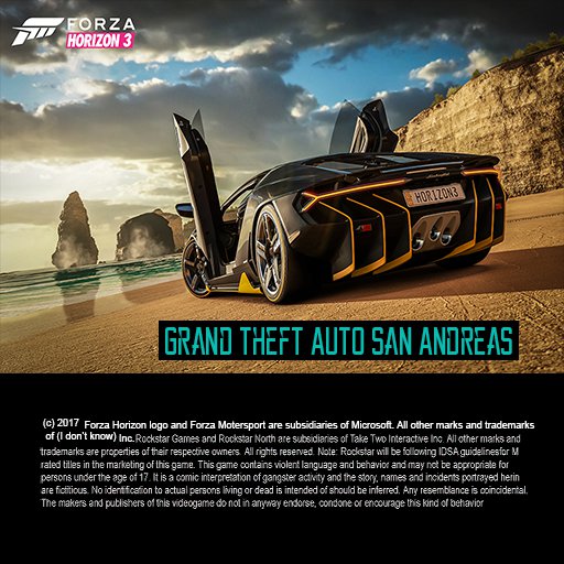 Download Forza HORIZON style loading screens and menus for GTA San