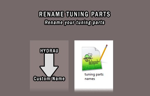 Rename Tuning Parts