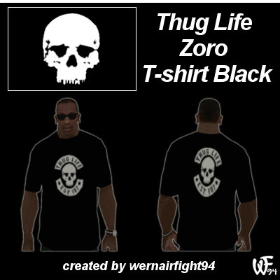 Thug Life Zoro T-Shirt Black