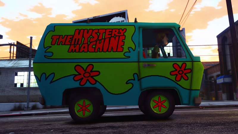 Gta 5 The Mystery Machine Addon Replace Mod Gtainside Com