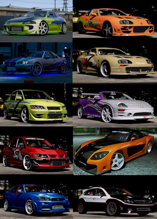 The Fast and the Furious Cars Pack [HQ-Add-On-Animated]