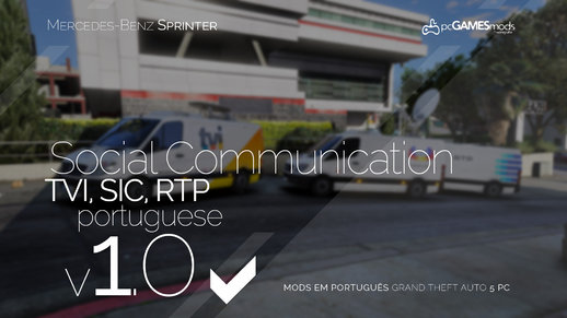 Portuguese Social Communications Service - Mercedes-Benz Sprinter Low Roof [Replace | Livery] v1.0