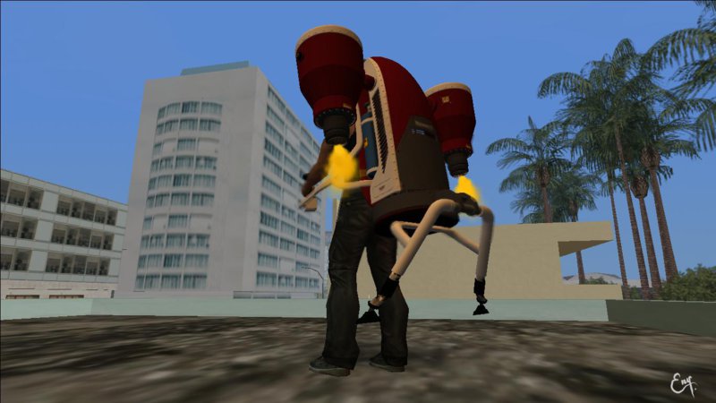 GTA San Andreas Jetpack with Miniguns v1.2 Mod 