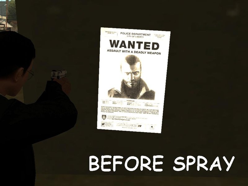 GTA San Andreas Niko Bellic Wanted Poster Mod 