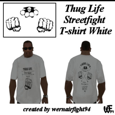 Thug Life Streetfight T-shirt White