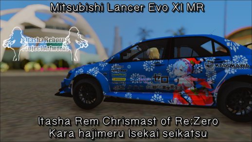 Mitsubishi Lancer Evolution IX MR Itasha Rem Christmast of Re:Zero Kara Hajimeru Isekai Seikatsu
