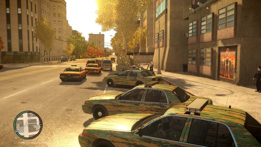 GTA IV - CVPI Camuflage + Template