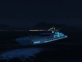 Galaxy Super Yacht Over The Sea