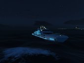 Galaxy Super Yacht Over The Sea