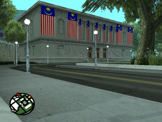 San Fierro City Hall Museum with Malaysia Flag