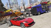 Freight Train Car Carrier with 'Ferrari 812 Superfast'