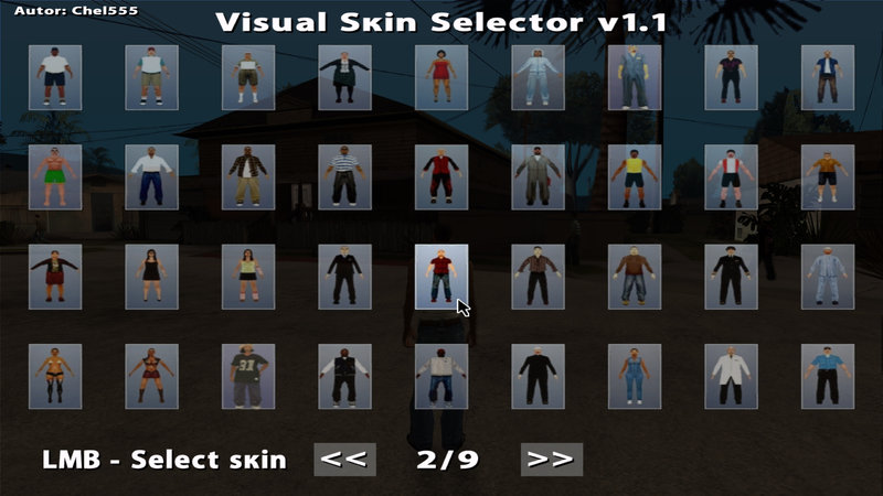 Download Skin Selector by Visek for GTA San Andreas (iOS, Android)