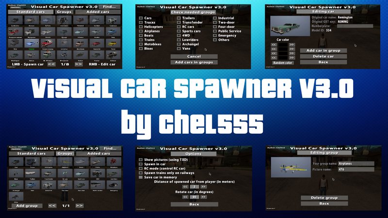 Gta San Andreas Visual Car Spawner V3 3 Mod Gtainside Com
