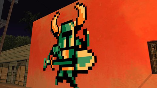 8-bit Shovel Knight Wall