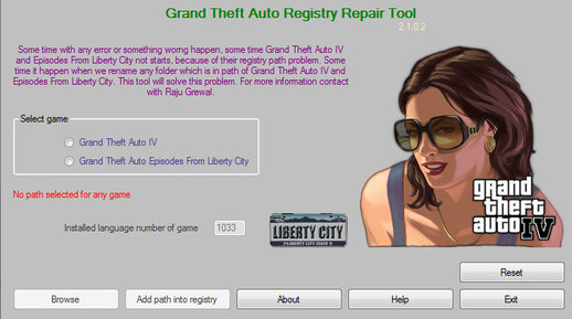 GTA IV And EFLC Registry Repair Tool