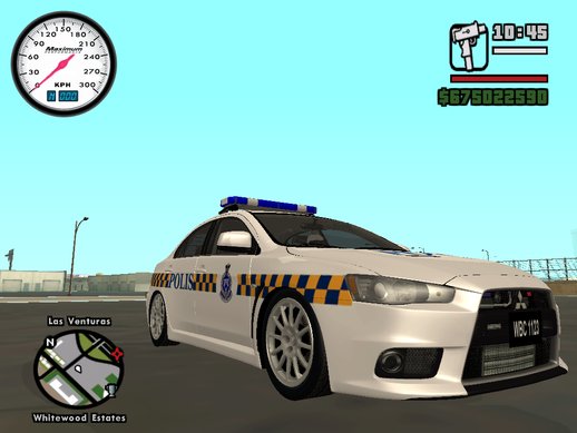 Mitsubishi Lancer Evolution X Malaysia Police with Battenburg Livery