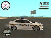 Mitsubishi Lancer Evolution X Malaysia Police with Battenburg Livery