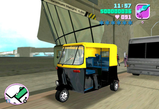 Realistic Indian Rickshaw for GTA VC