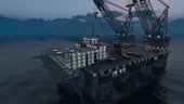 Oil Rig Dual Crane-Vessel v2  (add-on)