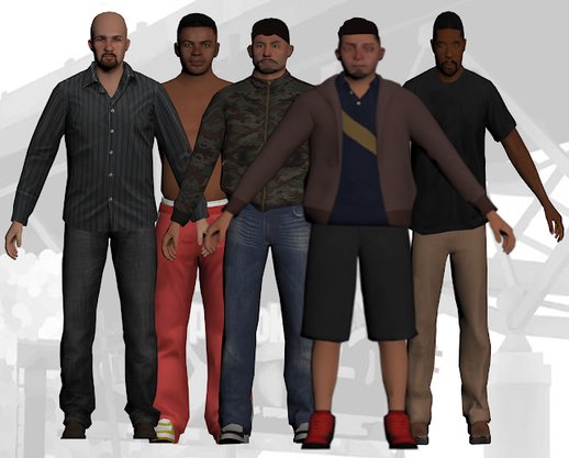 GTA V Ped Skin Pack for San Andreas