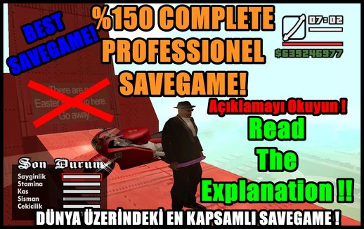 100% Professionel Perfect SaveGame