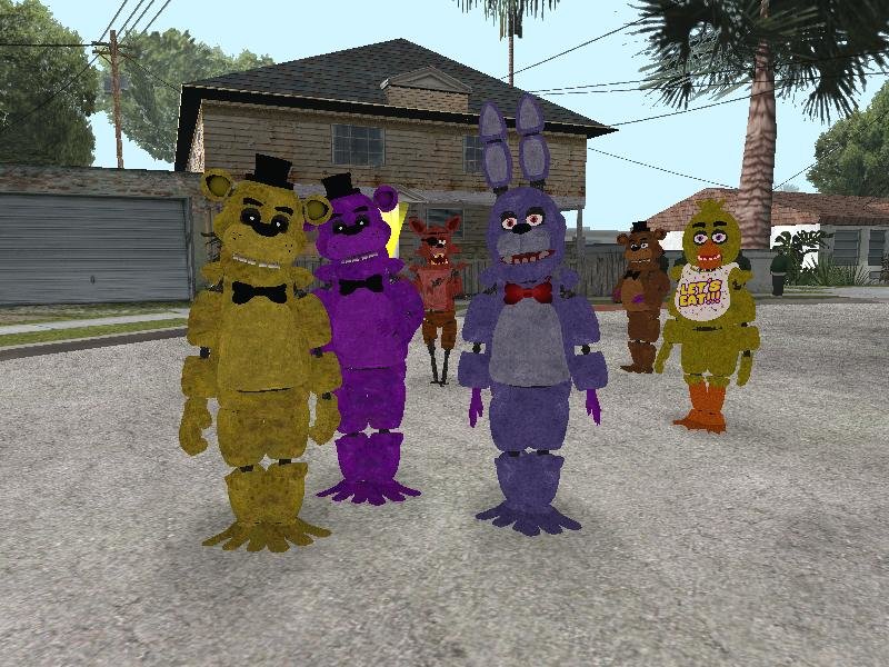 GTA San Andreas Five Nights at Freddy's 4 Ultimate Skin Pack Mod