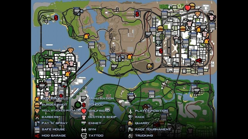 Como liberar todas a cidades do mapa no GTA San Andreas