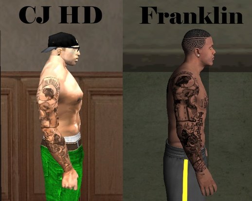 Tatuaje variado Sleeve para CJ HD Y Franklin
