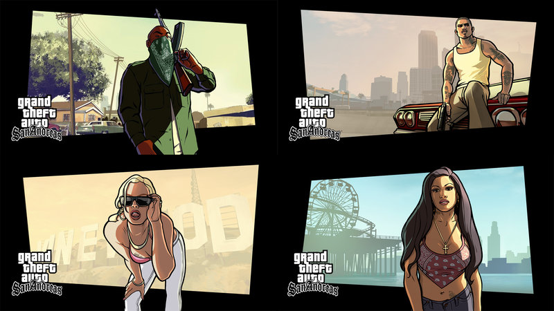 Download GTA 5-style menus and loading screen for GTA San Andreas