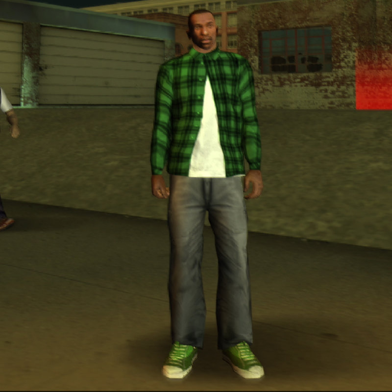 GTA San Andreas Green Checkered Shirt Mod - GTAinside.com