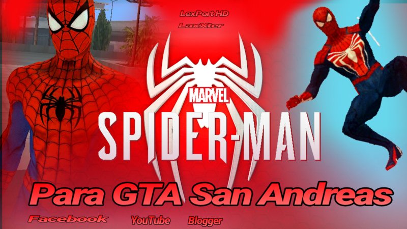 GTA San Andreas Spider-Man PS4 Skin Pack Mod 