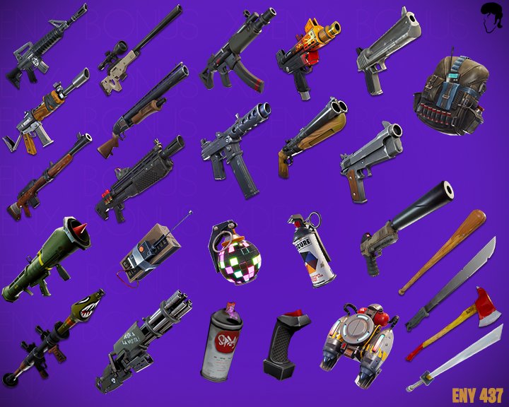 fortnite weapons pack - fortnite guns