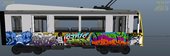 Bucharest Romania Metro / Subway / Tram /Train paintjob (with graffiti)