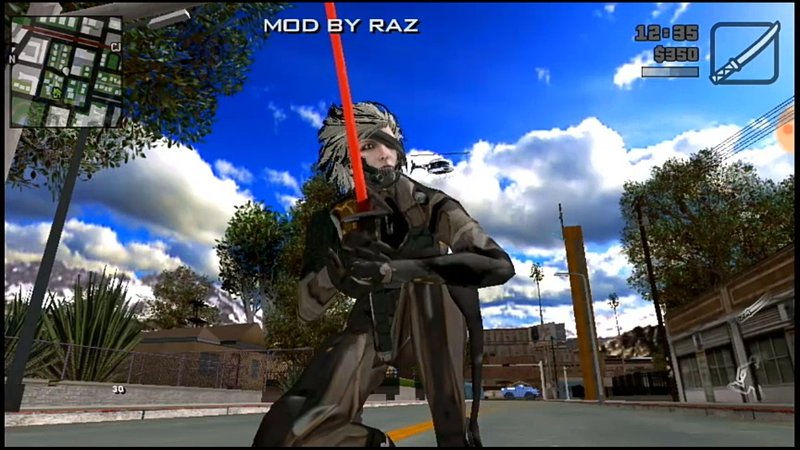 GTA San Andreas Raiden From Metal Gear Rising for Android Mod 