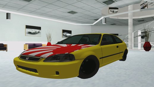 Honda Civic EK9 Low Poly