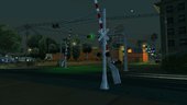 Missing railroad crossing barriers in LS