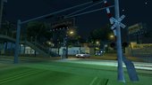 Missing railroad crossing barriers in LS