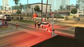 Missing railroad crossing barriers in LS