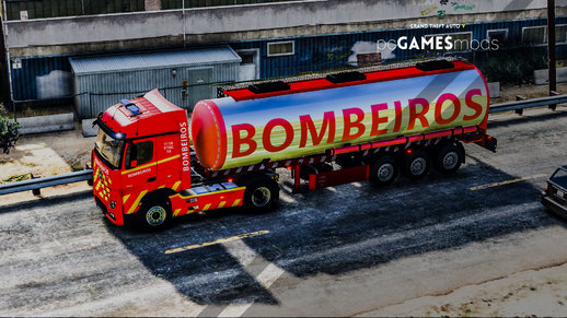 Portuguese Fire Department Volunteers Mercedes-Benz Actros Euro6 + Trailer Tanker