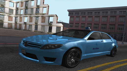 GTA V Benefactor Schafter Blue Bird Taxi