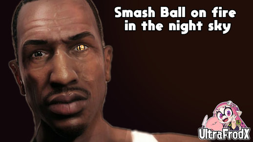Smash Ball On Fire In The Night Sky