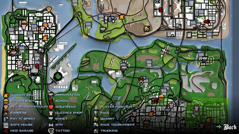 gta san andreas weapon maps